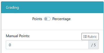 Rubric button on grading panel
